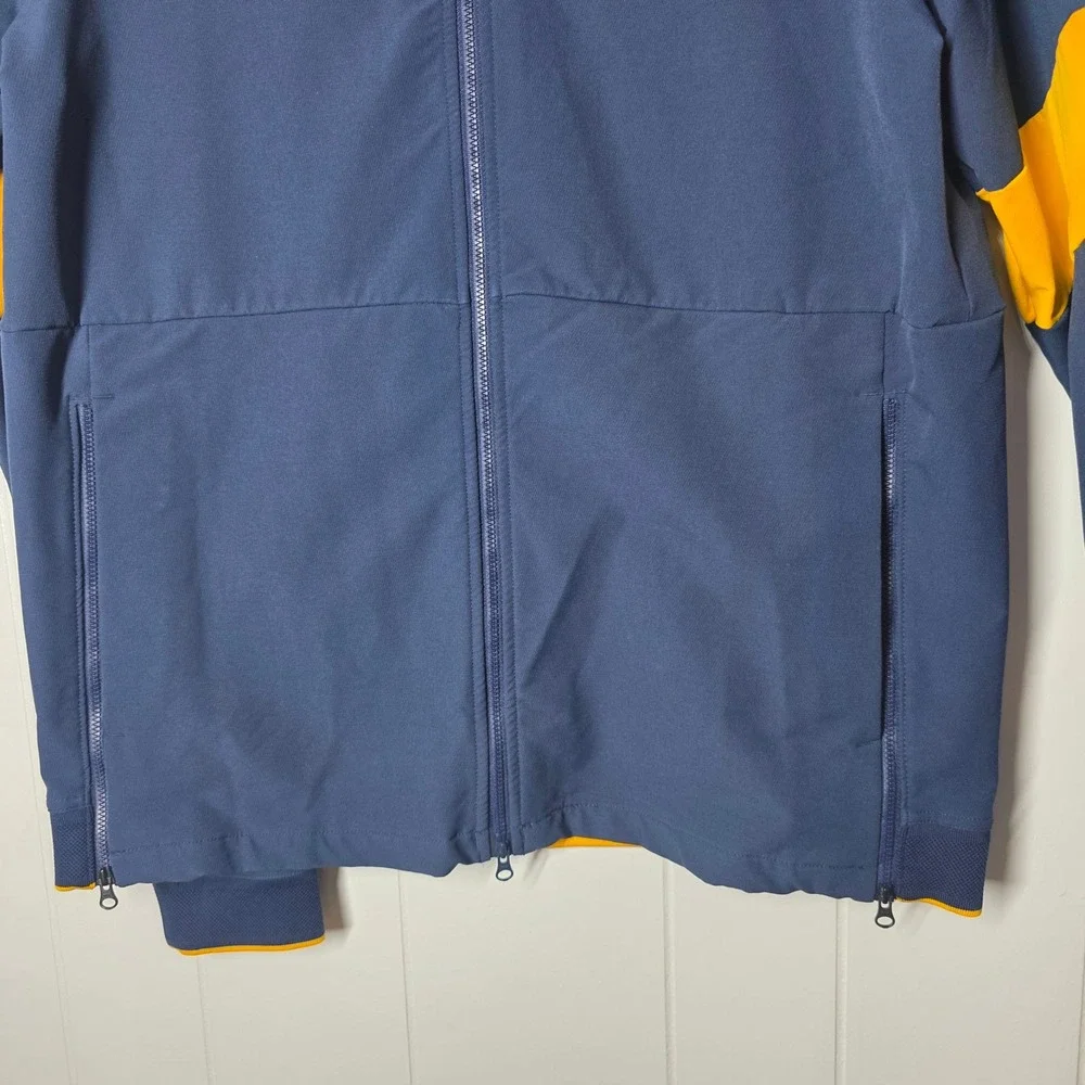 Nike Dri-FIT Full Zip Training Jacket Mens Medium Navy Blue Yellow 928010-451